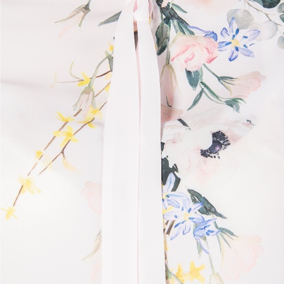 Ted Baker Pink Flora Long Sleeve Blouse - Picture 3 of 9